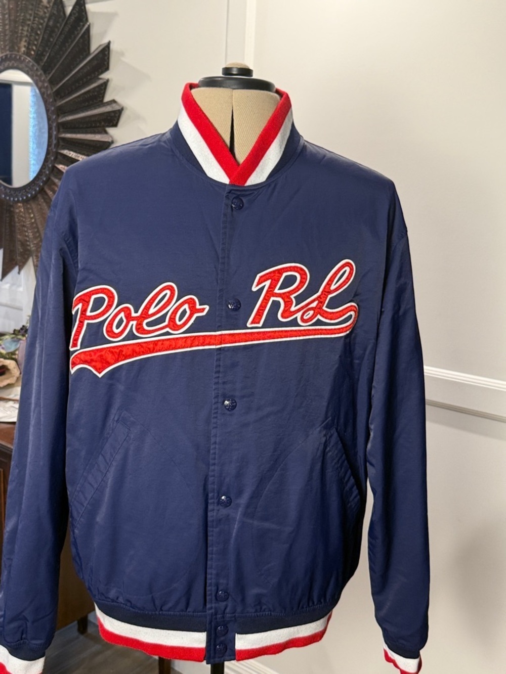 Polo Ralph Lauren Men's Navy Baseball Varsity Jacket